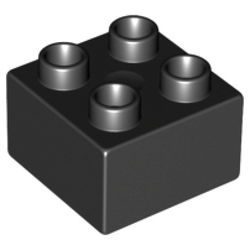 Duplo, Steen 2x2 Black